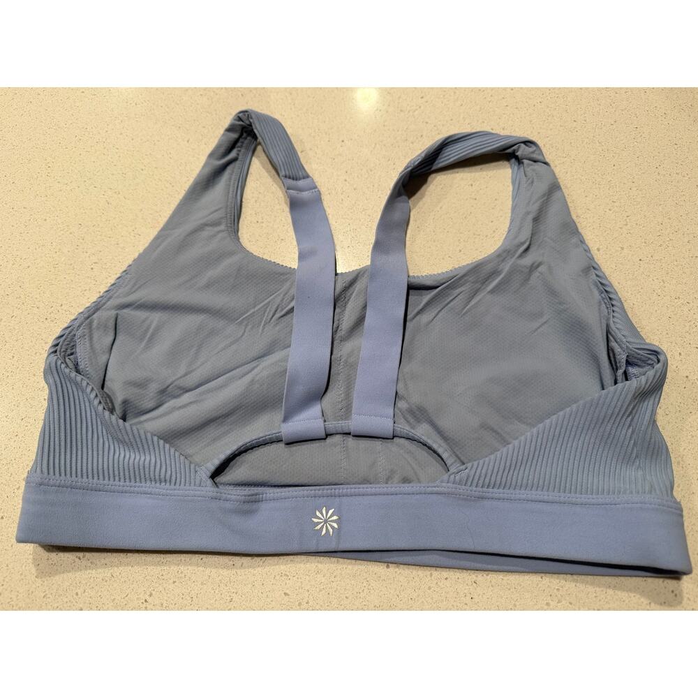 Athleta Exhale Rib Bra‎ Blue M - Picture 2 of 3